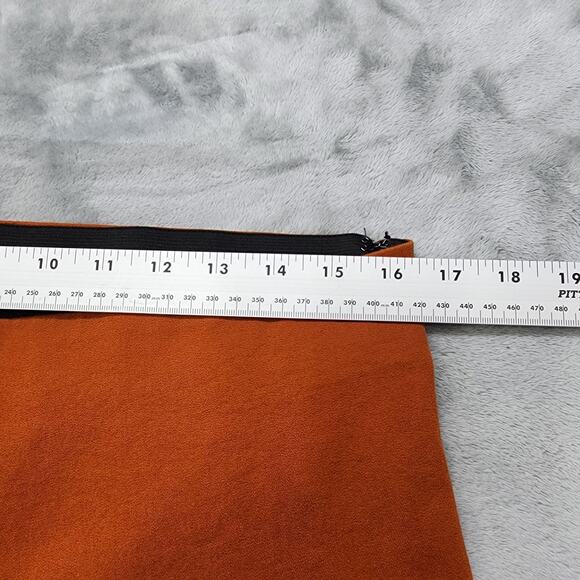 A New Day Pants Womens 12 Rust Orange Slim Fit Ankle Side Zip Office‎ Preppy - Picture 9 of 13